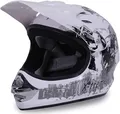 Produktbild: Actionbikes Motors Motorradhelm X-Treme Kinder Cross Helme Sturzhelm Schutzhelm Helm für Motorrad Kinderquad und Crossbike (Weiß, XL)