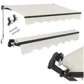 Produktbild: Juskys Gelenkarmmarkise UV40+ & wasserabweisend, einstellbarer Neigungswinkel beige 350 cm x 300 cm x 250 cm