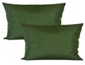 Produktbild: JACK 2er Set 40x60cm Outdoor Kissenhülle Kissenbezug Wasserfest Sitzkissen Lounge Kissen Garten Stuhl Lotus Effekt, Farbe:Oliv