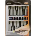 Produktbild: Bahco ERGO Schraubendreher-Satz für Schlitz-, Phillips-, Pozidriv- und TORX-Schrauben mit Gummigriff - (Phillipps-Kreuzschlitz (PH), Torx (TX), Pozidriv-Kreuzschlitz (PZ), Schlitzschrauben) (BE-9871)