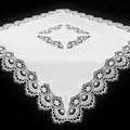 Produktbild: Spitzendecke Spitze Altweiss #8139 Tischläufer Mitteldecke Tischband (85x85cm Eckig)