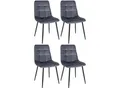Produktbild: CLP 4er Set Esszimmerstuhl Tilde, Küchenstühle gepolstert mit gestepptem Bezug, Polsterstühle mit Metallgestell, bis 150 kg belastbar