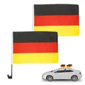 Produktbild: 4er Autofahnen Autoflagge Deutschland Auto Fahne Fanartikel Fußball WM 2026
