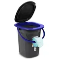 Produktbild: Camping Toilette Reisetoilette 19L Outdoor Eimertoilette Eimer Schwarz Blau