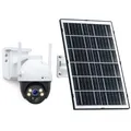 Produktbild: 4G LTE【4MP+PTZ+ PC Software】 Solar Überwachungskamera inkl. SIM Karte, außen, Solarpanel, 18000mAh Akku Batterie, 2-Wege Audio, PIR Bewegungserkennung, farbige Nachtsicht, Solarpanel ohne WLAN