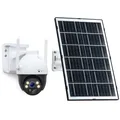 Produktbild: 4G / LTE PTZ Dual Solar Überwachungskamera mit SIM Karte KI Bewegungsverfolgung