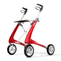 Produktbild: Carbon Ultralight Komfort Rollator erdbeerrot