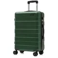 Produktbild: YONSLY Handgepäckkoffer Reisekoffer Trolley Handgepäck Hartschale, 4 Rollen, Zahlenschloss, ABS-Hartschale, 360°-Rollen, weicher Gummigriff grün 66 cm