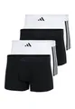 Produktbild: adidas Basic Boxer Trunk Men Herren Unterhose Shorts Unterwäsche 4er Pack, Farbe:White/Black, Bekleidungsgröße:M