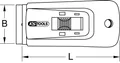Produktbild: KS TOOLS Plakettenschaber, 39x110mm (907.2240)