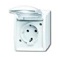 Produktbild: Busch-Jaeger 20 EW-54 Steckdose mit Klappdeckel, Aufputz IP44