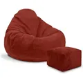 Produktbild: Dreamroots Sitzsack, Bordeaux, Textil, 90x100x90 cm, Oeko-Tex® Standard 100, Wohnzimmer, Hocker, Sitzsäcke, XXL Sitzsäcke