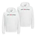 Produktbild: JACK & JONES 2er Pack Herren Hoodie Kapuzensweatshirt JJEcorp Old Logo Sweat Hood, Farbe:Weiß, Artikel:- White, Größe:M
