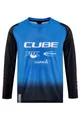 Produktbild: Cube Vertex Rookie X Actionteam Kinder Fahrrad Trikot lang schwarz/blau 2024 L (134/140) Unisex