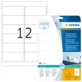Produktbild: HERMA Special Wiederverwendbare selbstklebende matte Adressetiketten aus Papier weiß 99.1 x 42.3 mm 300 Etiketten 25 Bogen x 12 (10017)