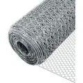 Produktbild: VOUNOT® Drahtzaun Sechskantgeflecht, Maschendrahtzaun, 1x50m, Maschenweite 13mm, Verzinkt Silber - Silber