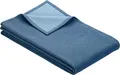 Produktbild: Ibena Bio Wohndecke Stockholm Baumwolle Rauchblau/bleu Größe 100x140 cm