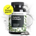 Produktbild: natural elements Hyaluronsäure Kollagen Komplex – Biotin, Vit C & Bambusextrakt