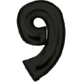 Produktbild: Amscan Maxi Folienballon Zahl 9 schwarz satin (1 x) (46997013)