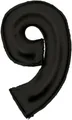 Produktbild: Amscan Große Zahl 9 Silk Lustre schwarz Folienballon N34 verpackt 86 cm