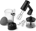 Produktbild: Philips Handrührgerät Serie 5000, 5 Geschwindigkeitsstufen + Turbofunktion, Knetzubehör, schwarz (HR3781/20)