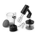Produktbild: Philips Handmixer 5000 Series, 3-in-1-Handmixer, Leistungsstarker Motor (500 W), Smarter Aufbewahrungsbecher, 5 Geschwindigkeitsstufen, Anti-Spritz-Schutz, Schwarz (HR3781/20)