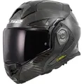 Produktbild: LS2 Motorradhelm FF901 Advant X Carbon Klapphelm, vorbereitet für Kommunikationssystem,Notfallsystem-Polsterung (EQ grau XXL (63/64)