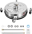 Produktbild: VEVOR 325 mm Hochdruckreiniger, Oberflächenreiniger, Edelstahl-Oberflächenreiniger, Max. Druck 4000 PSI, 6,35 mm Schnellanschluss, für Beton, Terrasse, Deck