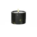 Produktbild: LED Kerze in Marmoroptik Zement Wachs flackernd Timer H: 8,5cm schwarz