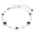 Produktbild: Swarovski Imber Armband, Rhodiniertes Damenarmband mit Blauen Rundkristallen im Rundschliff in Kesselfassung, Mit Karabinerschließe, Armbandlänge: 16.5-20.5 cm, Motivgröße: 0.6 x 0.6 cm