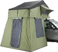 Produktbild: Autodachzelt Dachzelt Soft Case Grün inkl. Außenschutzplane und LED-Licht. 163x125x126cm inkl. Vorzelt.