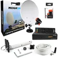 Produktbild: MEGASAT Camping Koffer SAT Anlage Schüssel + HD Receiver + LNB + Kabel + Saugfuß