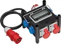 Produktbild: Brennenstuhl kompakter Gummi-Stromverteiler, 7-fach, 1 x CEE 400 V/32 A, 2 x CEE 400 V/16 A, 4 x 230 V/16 A Steckdosen, stabiler Metalltragegriff, temperaturbeständig von -30°C bis +80°C, IP44 spritzwassergeschützt 661606