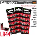 Produktbild: AG13 LR44 SR44W 357 GP76A V13GA G13 A76 Knopfzellen Camelion MHD bis 10-2029