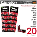 Produktbild: LR44 357 AG13 A76 303 V13GA G13 SR44W GP76A Camelion Knopfzellen MHD bis 10.2029