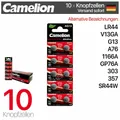 Produktbild: 10x LR44 AG13 V13GA SR44W GP76A 357 A76 G13 Camelion MHD 10.2029