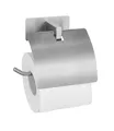 Produktbild: WENKO Toilettenpapierhalter Genova Matt Edelstahl Turbo-Loc ohne Bohren elegant