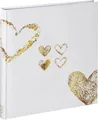 Produktbild: Hama Fotoalbum Hochzeit Lazise Gold 29x32cm 50 Seiten Herz Motiv