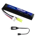 Produktbild: URGENEX Airsoft Battery 11.1V 1400mAh Lipo Battery with Mini Connector 30C High Discharge Rate Rechargeable 3S Lipo Battery for Airsoft