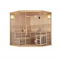 Produktbild: HOME DELUXE Sauna Traditionelle Sauna SKYLINE BIG - XL, BxTxH: 200,00 x 200,00 x 210,00 cm, Ideal für 2 - 6 Personen, 8 kW Harvia Saunaofen