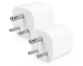 Produktbild: kwmobile 2x Adapter für Südafrika und Indien zu EU Namibia Reiseadapter Typ D Reiseadapter, 23.50 cm, Stecker Indien zu Deutschland - Reiseadapter Südafrika Sri Lanka