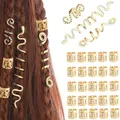 Produktbild: 28 Stück Dreadlocks Schmuck,Verstellbar Metall Cuffs, Haarspiralen Clips,Dreadlocks Perlen Flechtet Haar Schmuck,Für Männer Und Frauen Geeignet(Gold)
