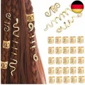 Produktbild: 28 Stück Dreadlocks Schmuck,Verstellbar Metall Cuffs, Haarspiralen