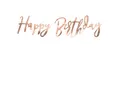 Produktbild: PartyDeco Happy Birthday Banner, rosa-gold, 165 x 62 cm