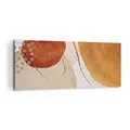 Produktbild: Panorama Bilder auf Leinwand 100x40cm Leinwandbild Orange Abstraktion Flecken Groß Wanddeko Bild Schlafzimmer Küche Wandbilder Dekoration Wohnzimmer Wall Decor Canvas Wand Kunstdruck Art AB100x40-4696