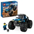 Produktbild: LEGO City Blauer Monstertruck - Offroad Spielzeugauto mit Rennfahrer Minifigur - Monster Truck Rennauto Modellbau für Kinder - Geschenk für Jungs und Mädchen ab 5 Jahren - 60402