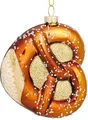 Produktbild: SIKORA Laugen Brezel besondere Weihnachtskugel Glas Christbaumschmuck Deko Figur Weihnachten Anhänger Ornament - Trend Line - BS012