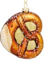 Produktbild: SIKORA Laugen Brezel Glas Weihnachtskugel Deko Weihnachtsfigur Ornament - BS012