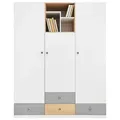 Produktbild: Deine Möbel 24 Kinderkleiderschrank, Eiche, Weiß, Grau, Holzwerkstoff, 150x190x50 cm, Kinder- & Jugendzimmer, Kindermöbel, Kinderkleiderschränke