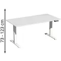 Produktbild: Geramöbel Schreibtisch Elevate Basic, lichtgrau / weiß, elektrisch höhenverstellbar, 160 x 73-123 x 80cm